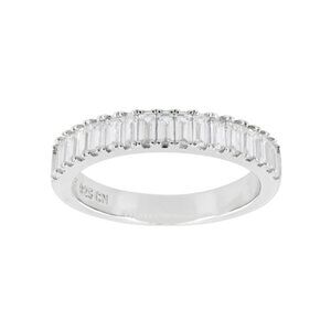 NIB - JTV White Cubic Zirconia Platinum Over Sterling Silver Ring 1.41ctw